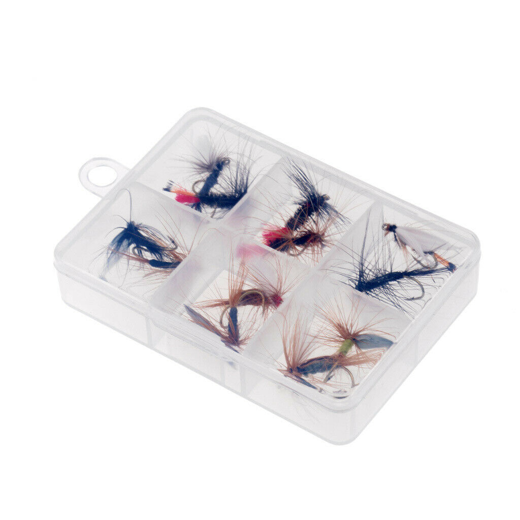 Multi-color Dry Hook Lures Fly Fishing Flies Set with a Box Trout Fly Flies
