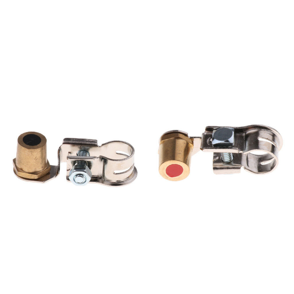2 Pieces Adjustable Car Battery Terminal Clamp Pile Clips Connector Extender