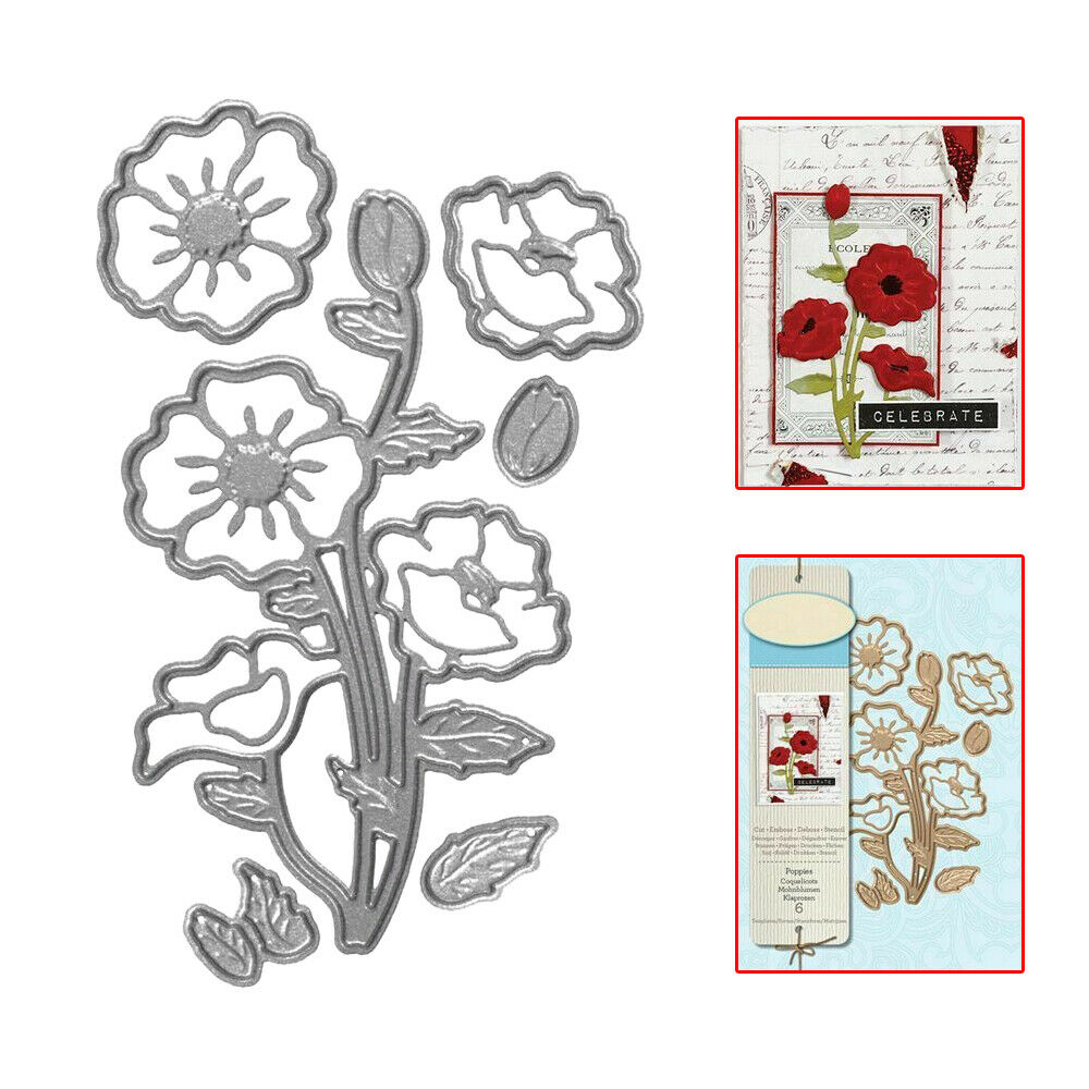 Remembrance Flowers Metal Cutting Die Stencil Scrapbooking Cards Paper DIY