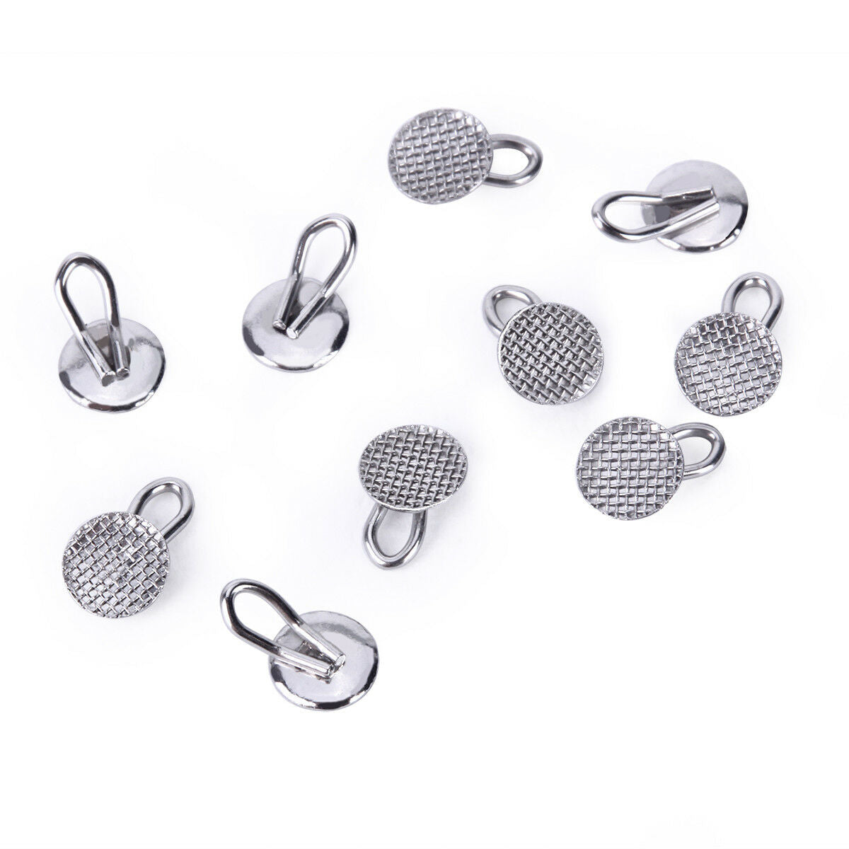 50 X AZDENT Dental Orthodontic Lingual Buttons &Traction Hooks Round Type