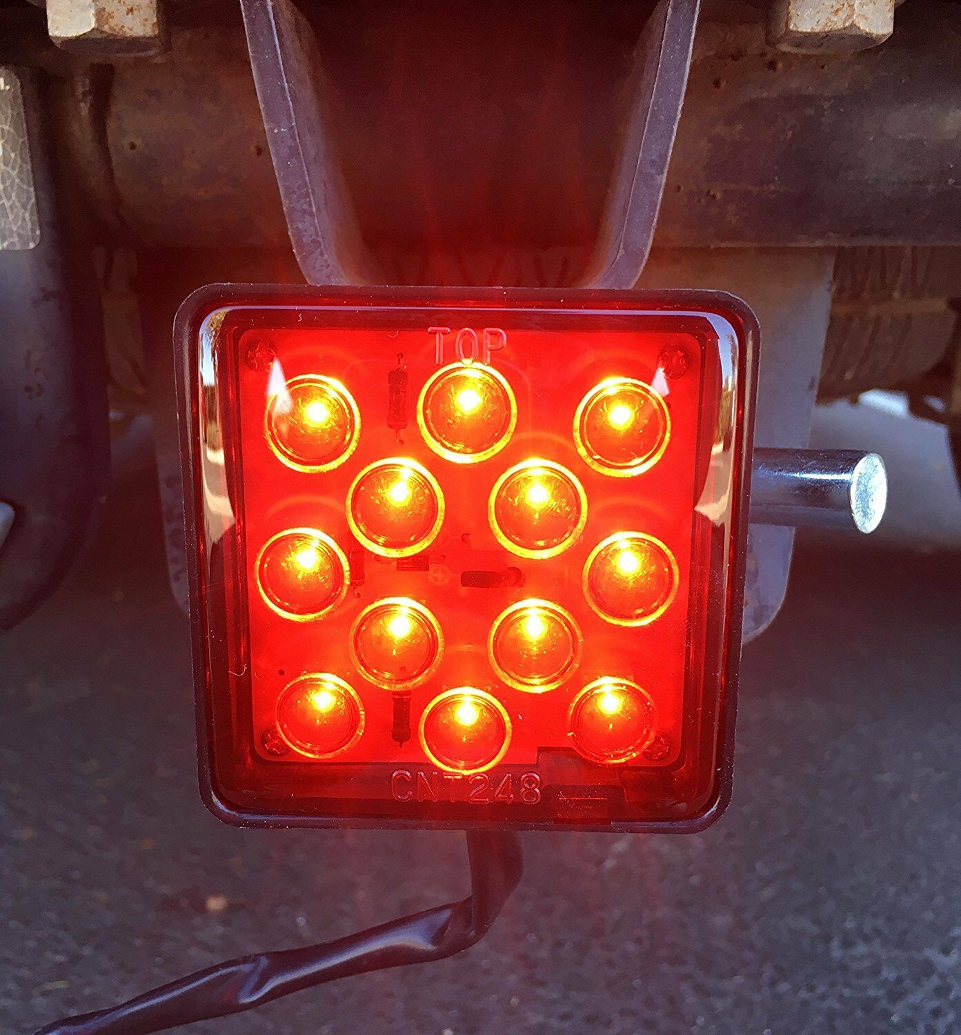 12 LED Brake Light Trailer Hitch Cover Towing & Hauling 2" Receiver For Truck RV