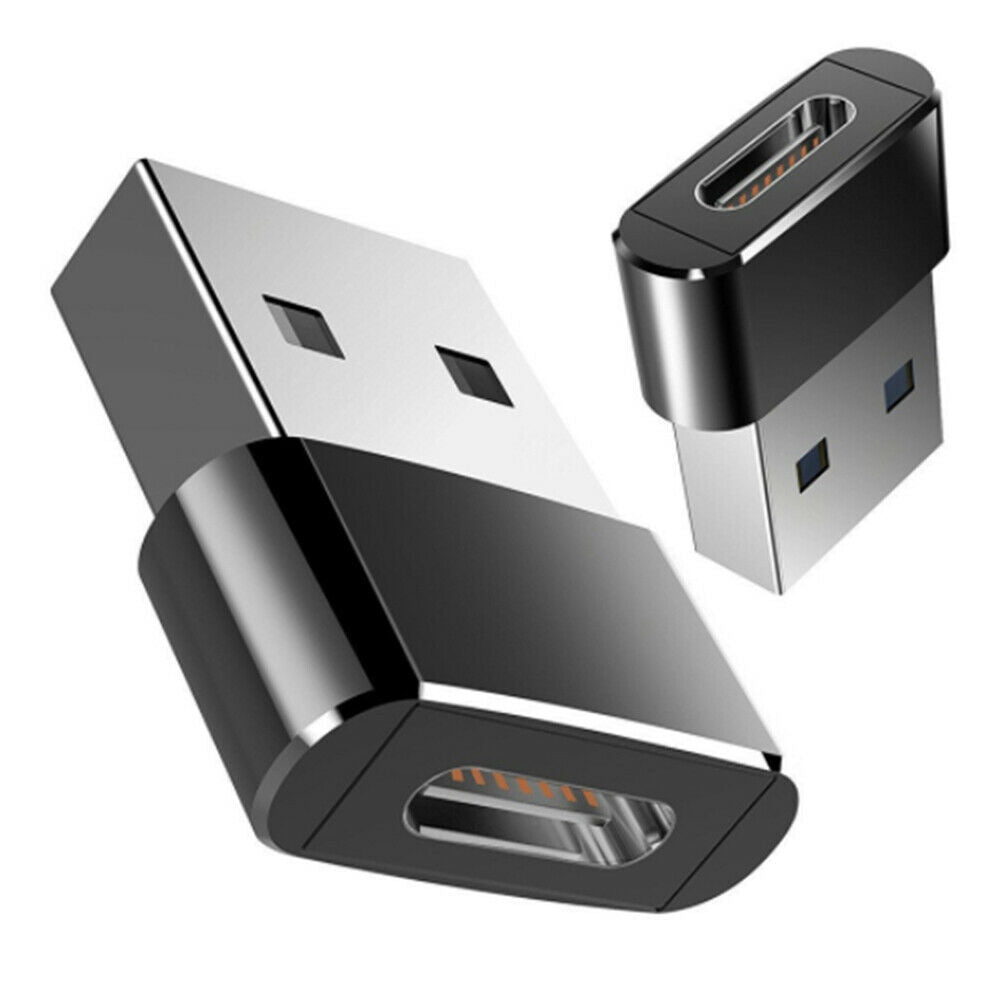 2 Pieces Type C to A Charger Cable Adapter USB C Female to USB Male Adapter