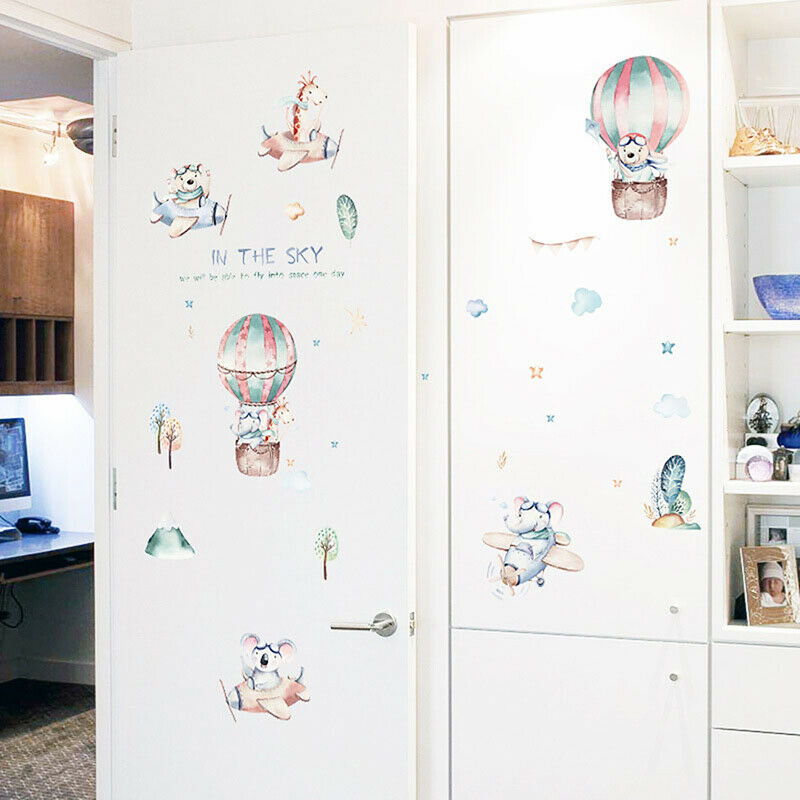 Animal Wall Stickers For Kids Room Nursery Vinyl Wall Decals Murals Home .l8