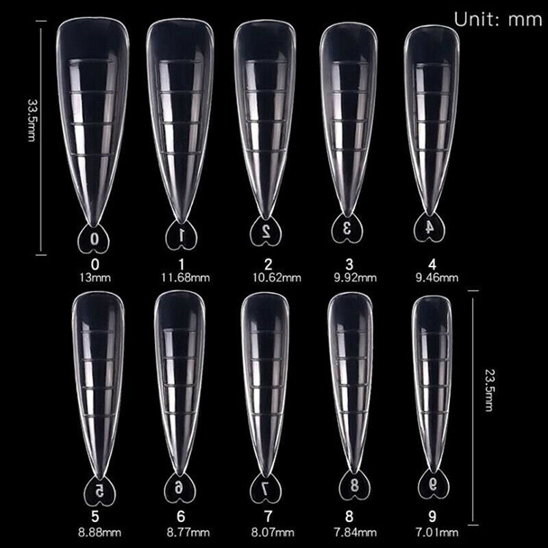 100Pcs Nail Forms Full Cover Gel Mold Tips Nail Extension Nails Accessories DDF