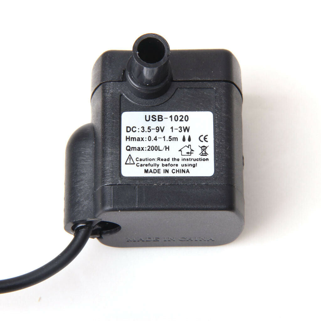 DC 3.5V -9V 3W USB Submersible Water Pump Aquarium Fountain Pond Pump