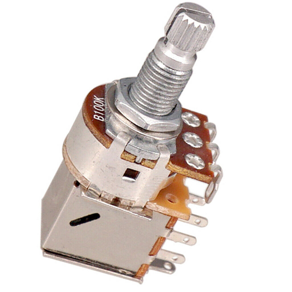 2pcs Push / Pull Guitar Potentiometer B100K Linear Pot with Long Shaft 18mm