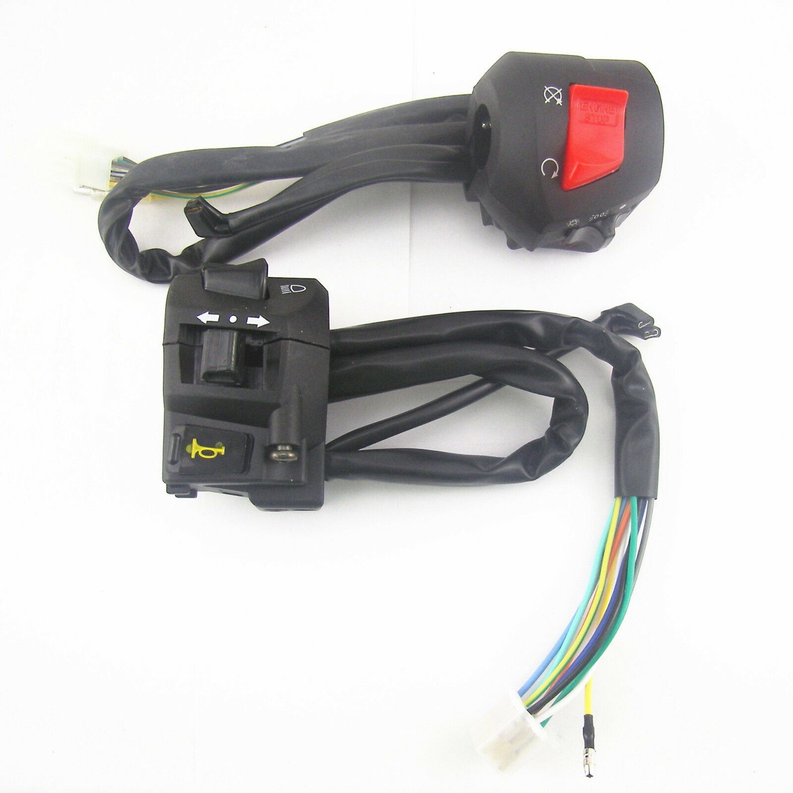 2pcs Universal 7/8'' Motorcycle Handlebar Horn Turn Signal Light Control Switch