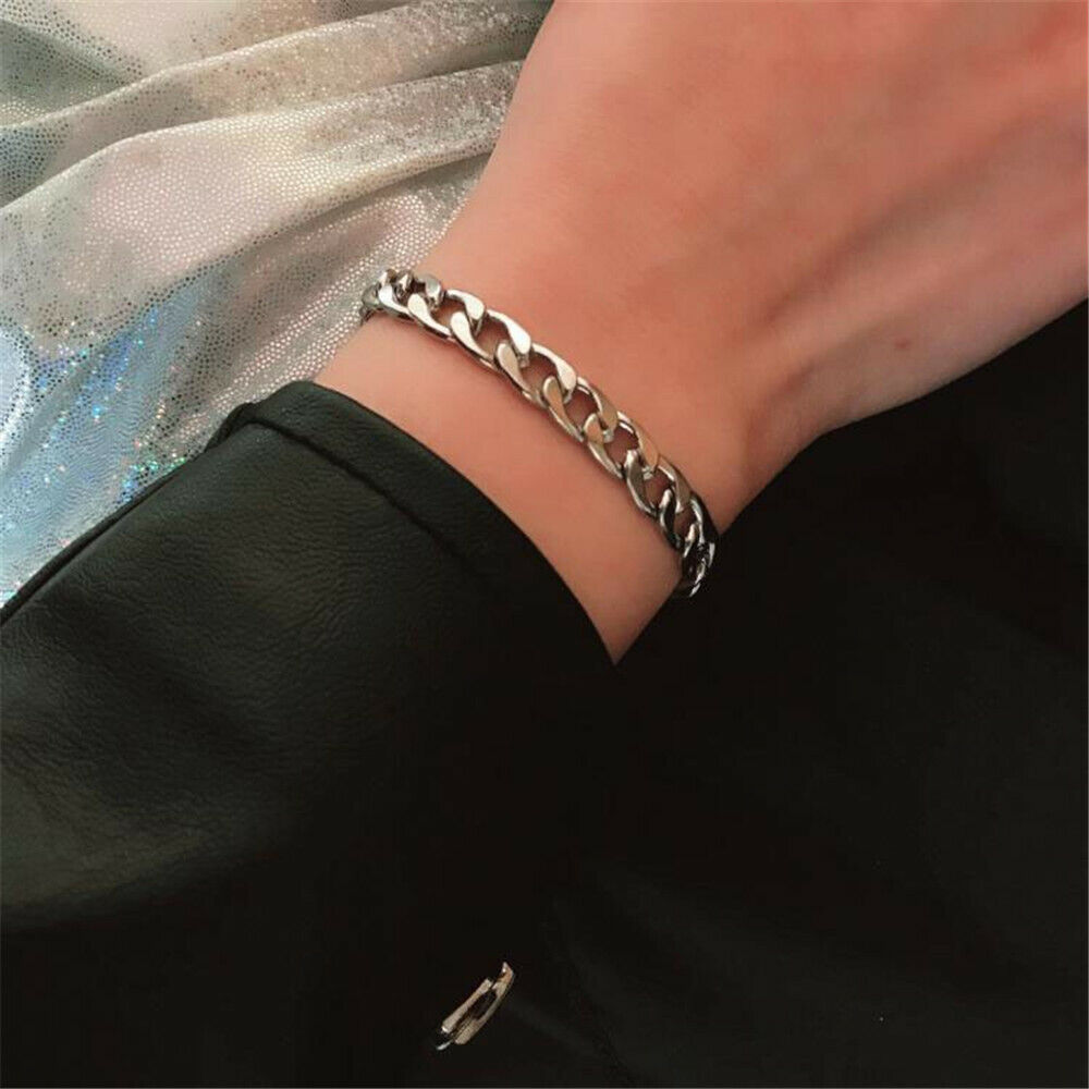 Sliver Bracelet And Chain Necklace alloy for Mens And Womenâ€™s non tarnish Set