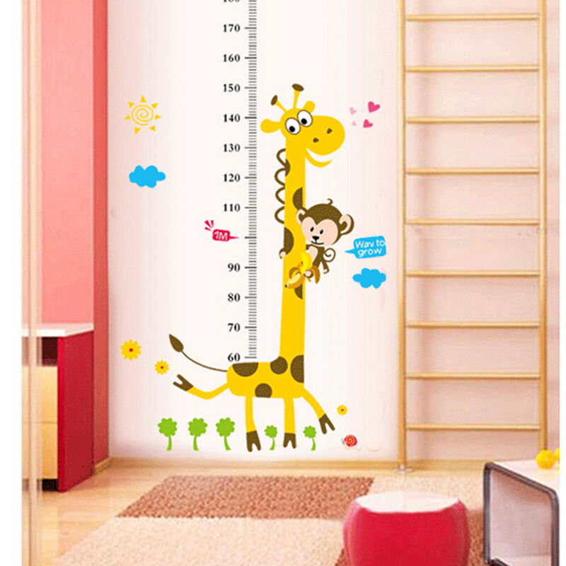 Giraffe Kids Height Measure Wall Stickers PVC Boy Girl Growth Chart 1 - C Dh FG