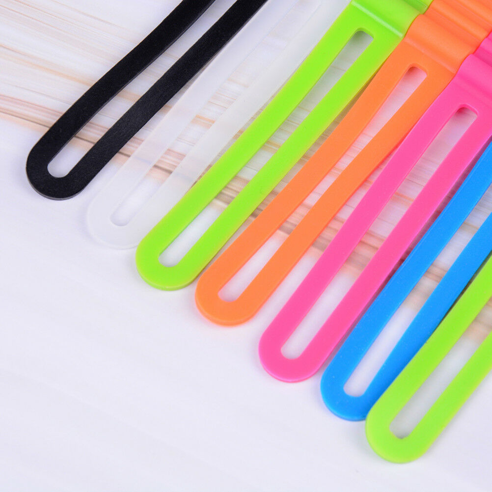 5Pcs silicone strap bike front light holder bicycle handlebar fixing tie.l8