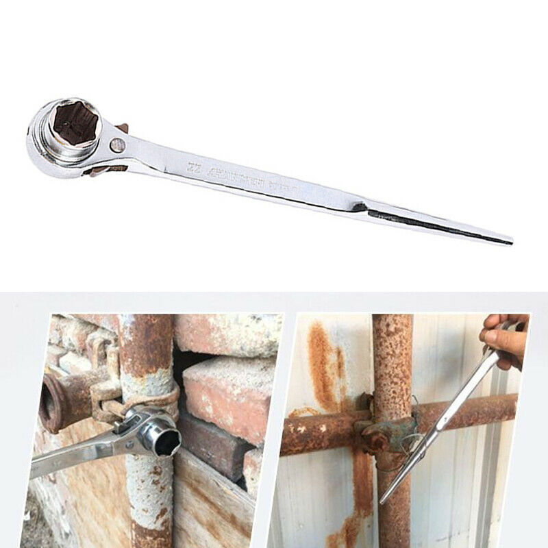19-22 Ratcheting Wrench Ratchet Handle Socket Steel Spanner Tool for Car Home
