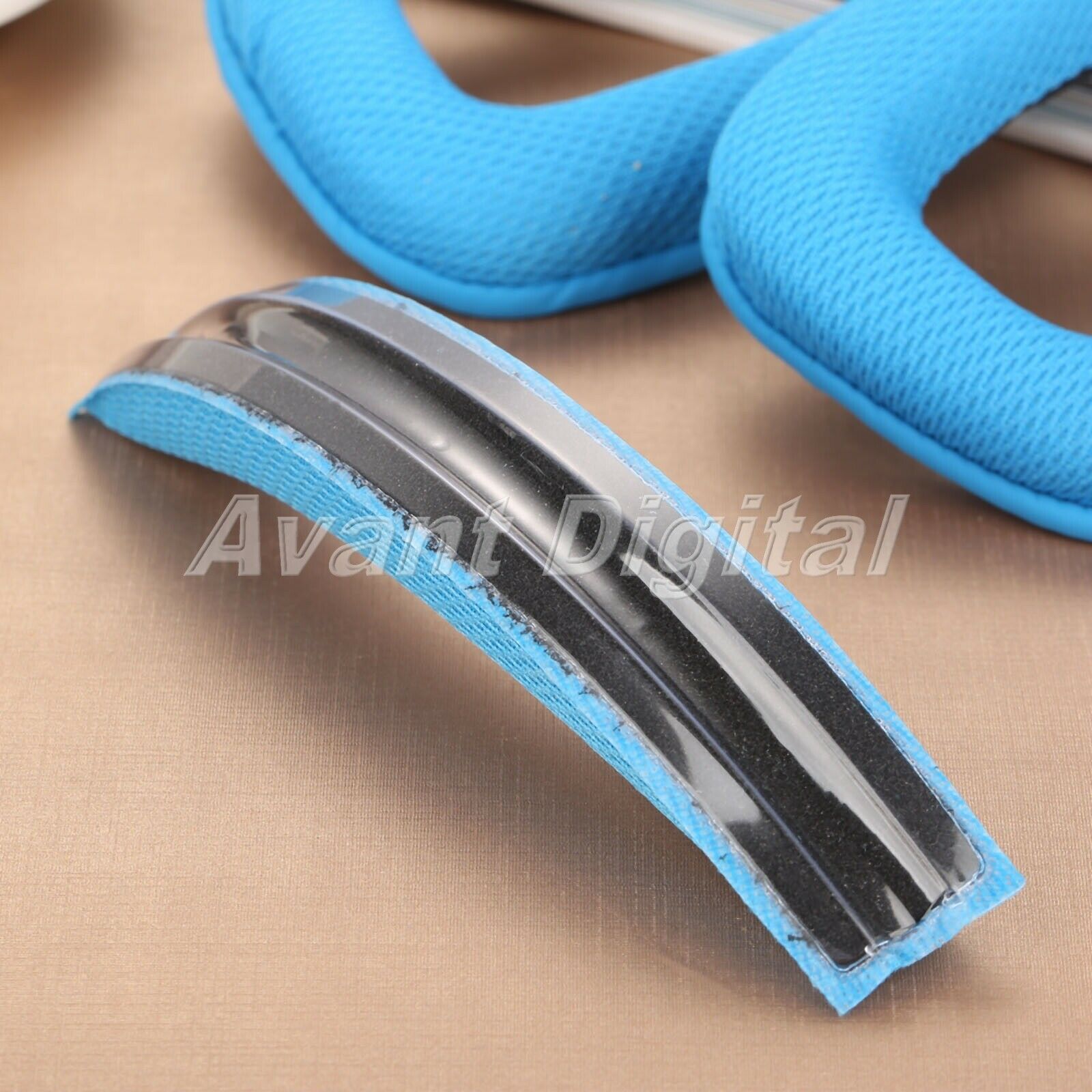 1 Pair Blue Cotton Earpads Soft Foam Cushion & 1 Pc Headhand High Elasticity