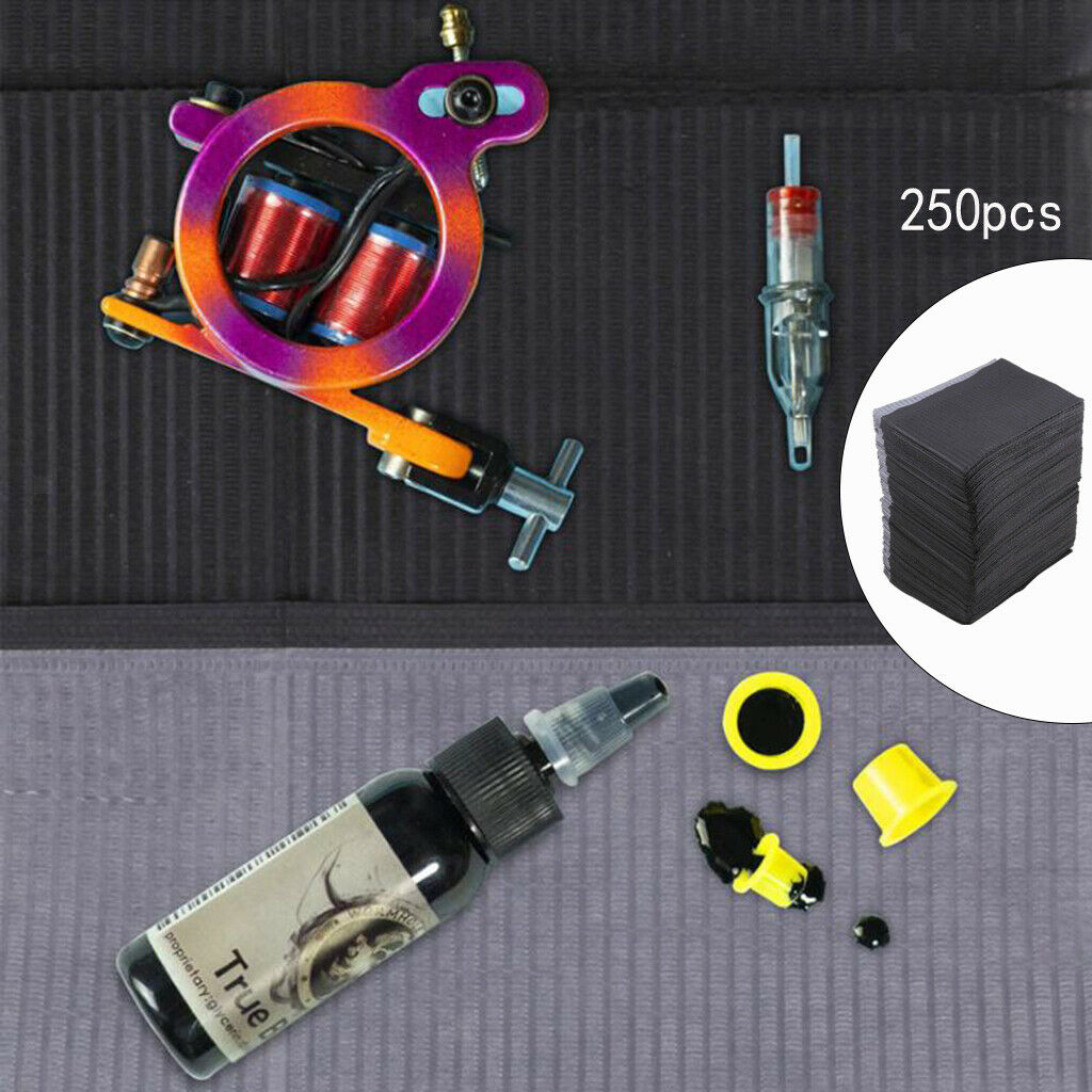 250pcs Disposable Tattoo Table Covers Dental Napkins Accessories Black