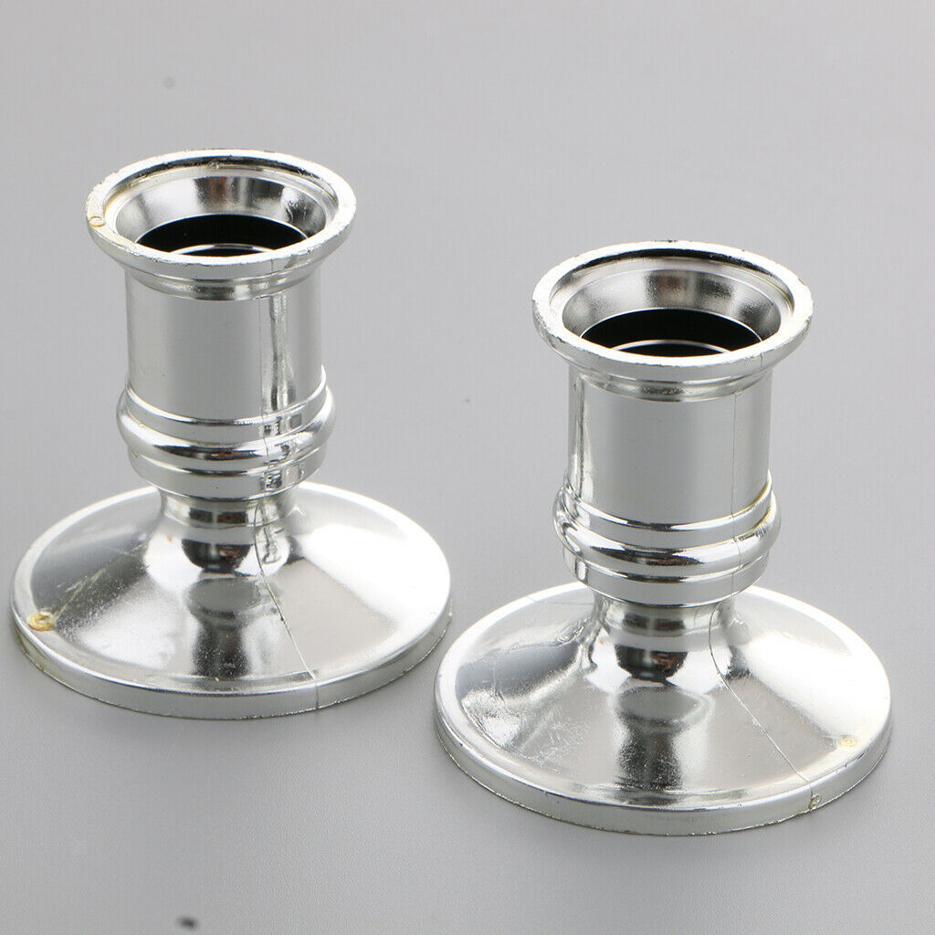 12Pcs Electronic Candle Base Taper Candle Holder Plastic for Dating Votive