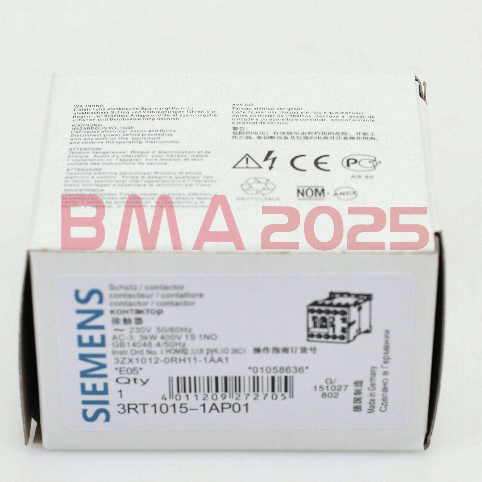 1PC New Contactor 3RT1015-1AP01 1year warranty DHL Free Ship SM9T