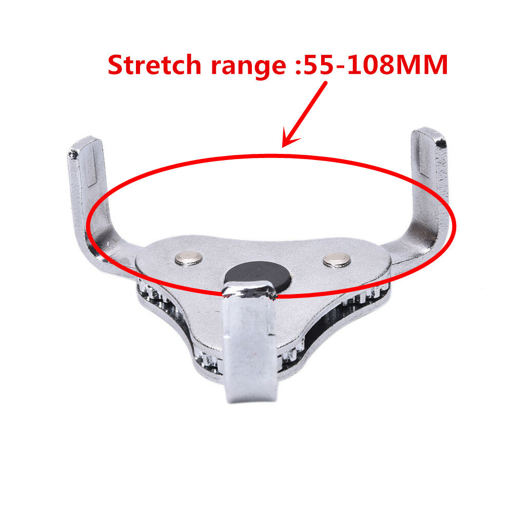 New Two Way Oil Filter Wrench 3 Leg 55-108mm Filters Drive Remover Removal Tool