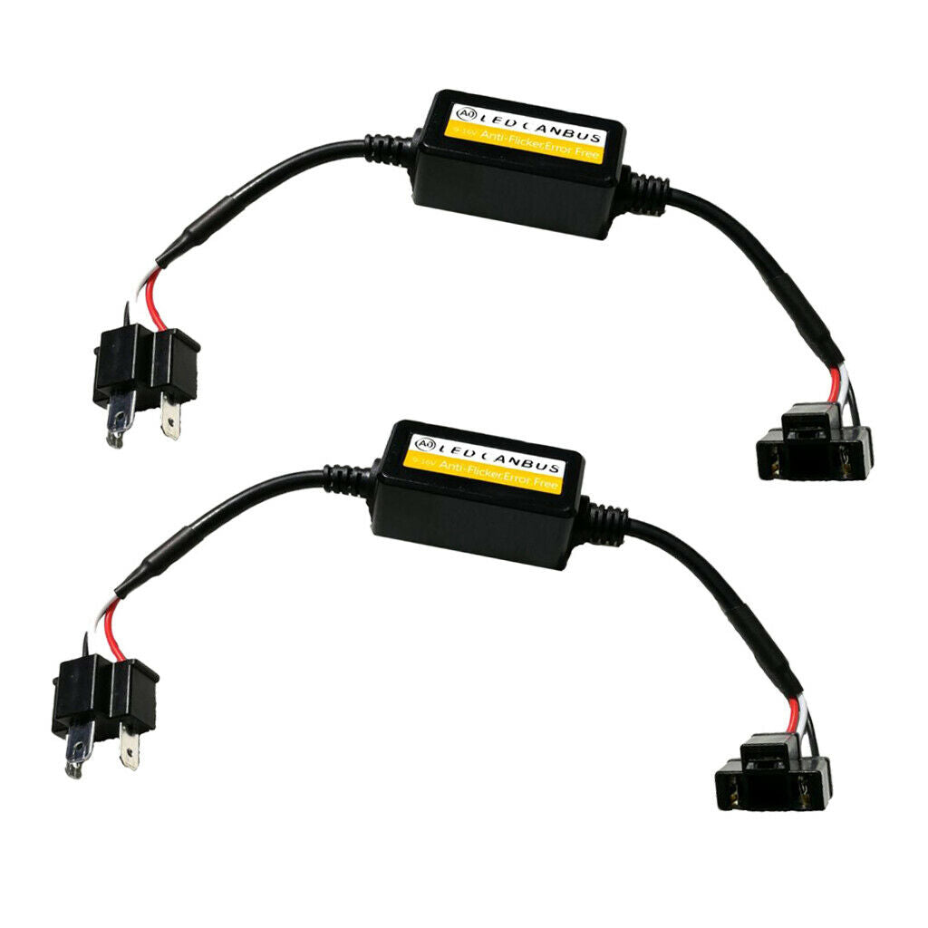 2 Pieces H4 A0 LED Headlight Decoder Flash Error Warning Canceler