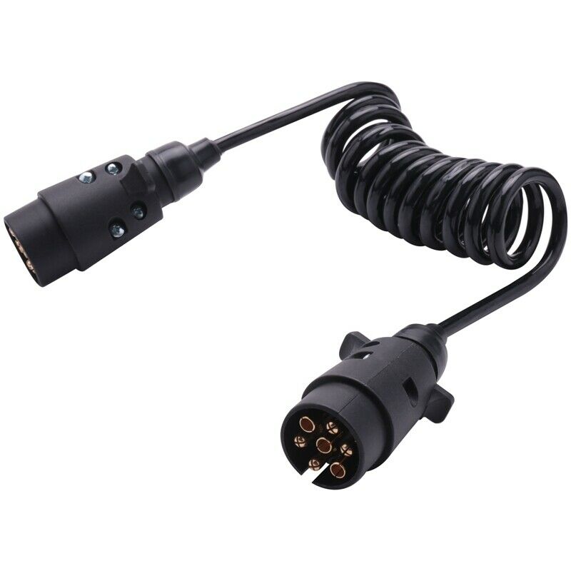 2M 7 Pin Car Towing Trailer Light Board Extension Cable Lead Truck Plug SocketW2