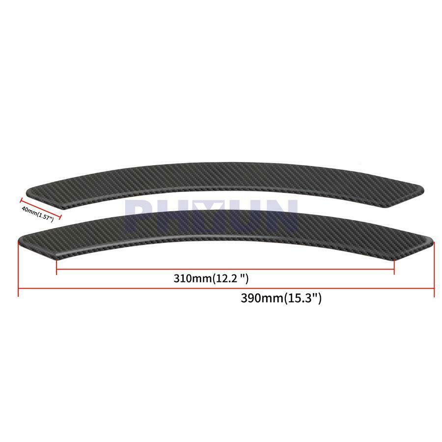 2pcs Real Carbon Fiber Car Fender Flares Arch Wheel Eyebrow Protector Stickers