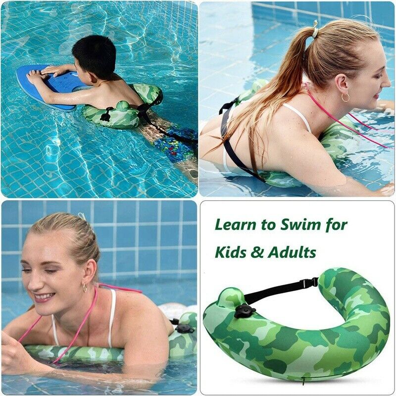 4X(Swim Belt Inflatable Swim  Portable Swim Trainer Pool Float Travel Neck K4N4)