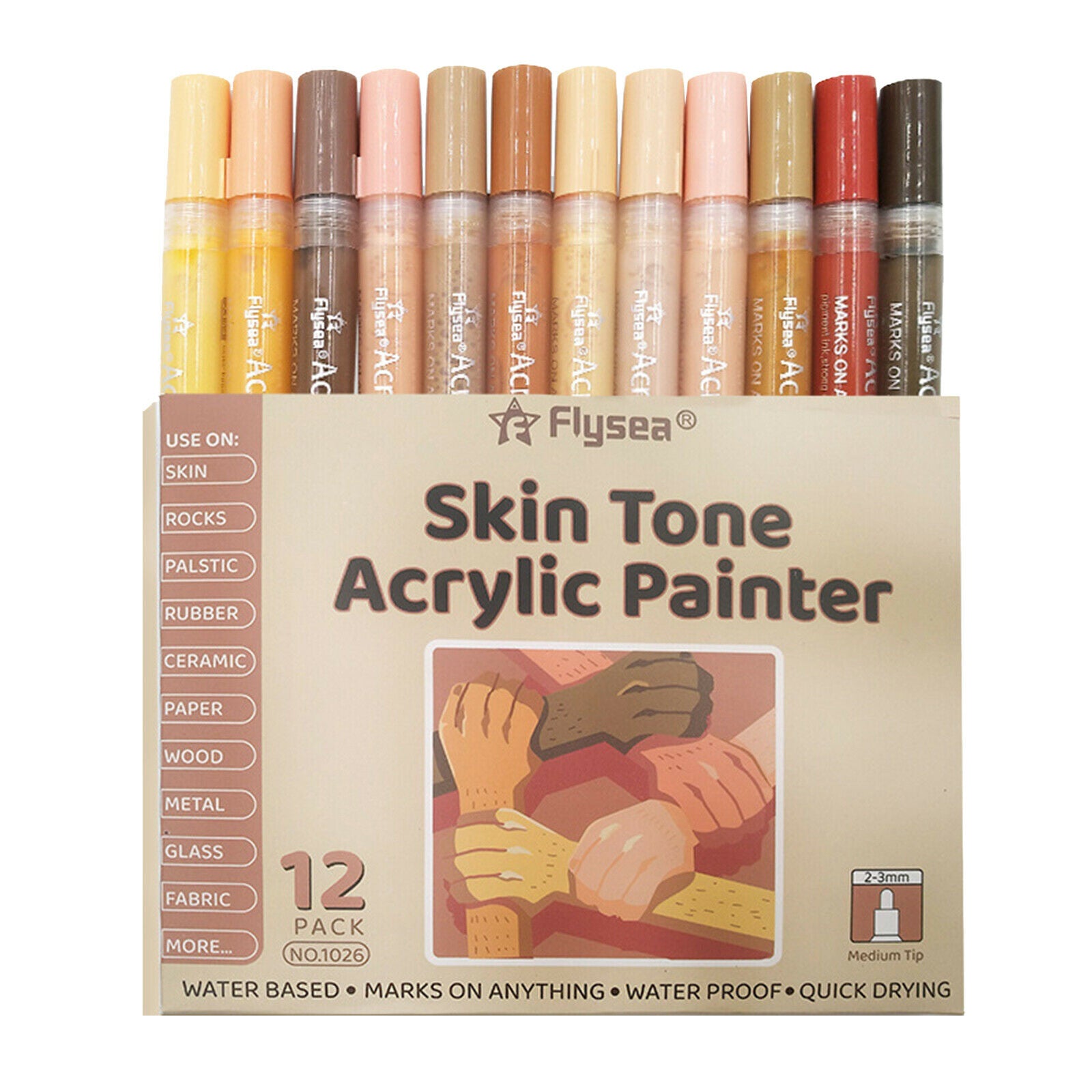 2X Water Based Acrylic Paint Pens Markers for Rock Painting Paper Stone Wood
