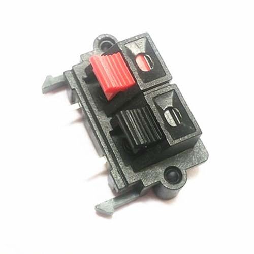 Black&Red 2-Pins 2 Positons Push Type Speaker Terminal Board Connector