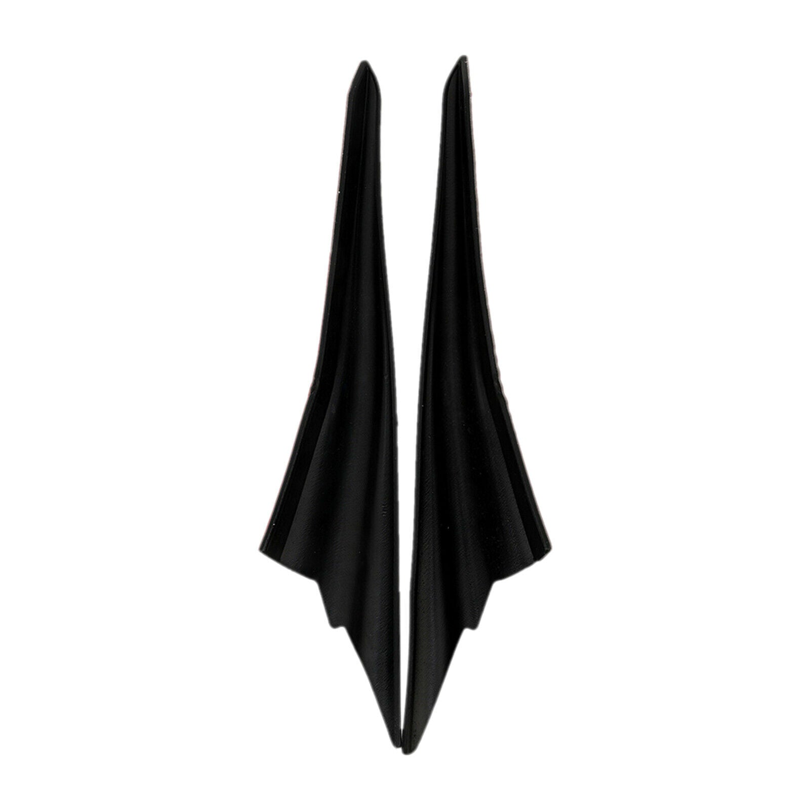 2x Vehicles Front Bumper Spoiler Diffuser Fins Valence Chin & Tape Black