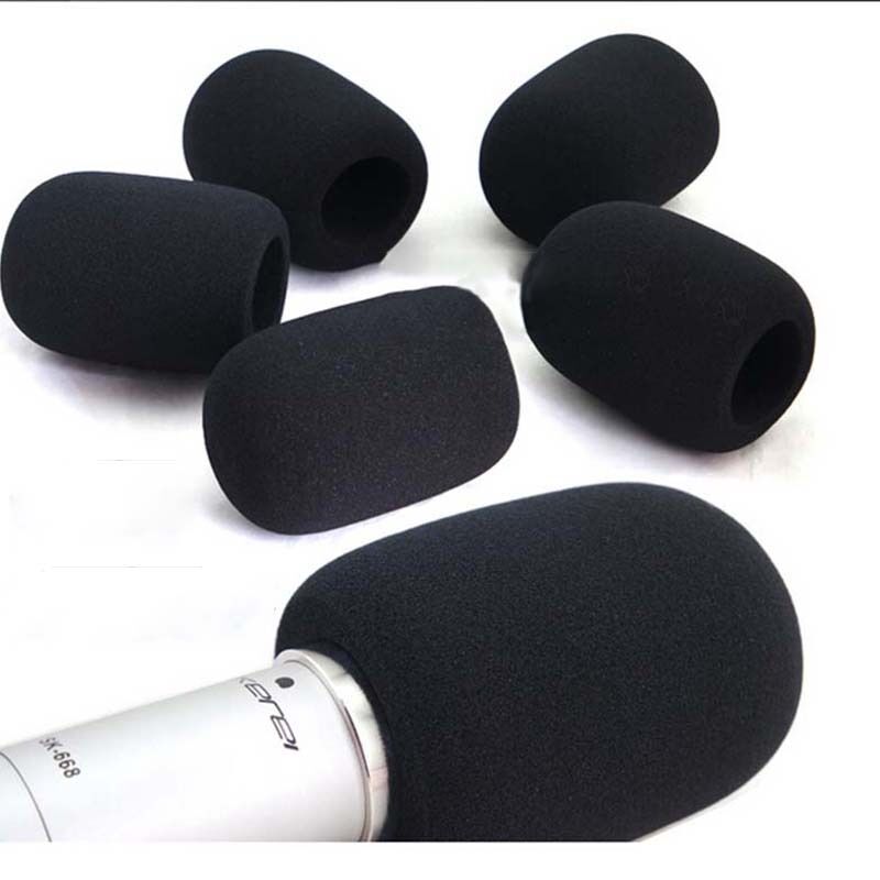 5XBlack Foam Covers Windscreen Windshield for Lavalier Lapel Microphone BDAU