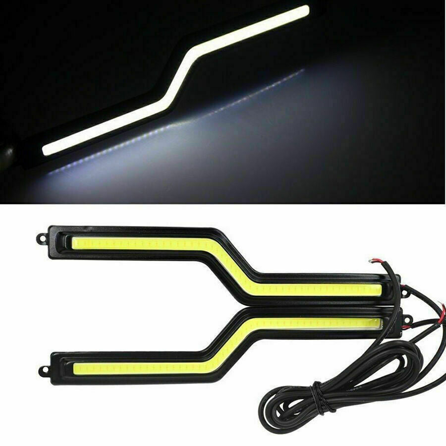 2Pcs Bright 6000K Car COB LED Lights Daytime Running DRL Fog Driving Lamps White