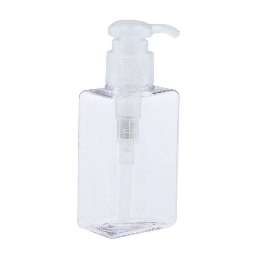 2Pcs PETG Lotions Shampoo Body Wash Soap Cosmetics Plastic Pump Bottle 100ml