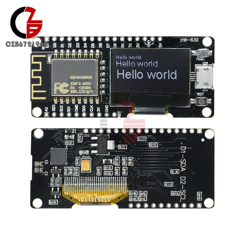 0.96" OLED ESP8266 ESP-12F CP2102 Module WiFi NodeMCU Wemos Development Board