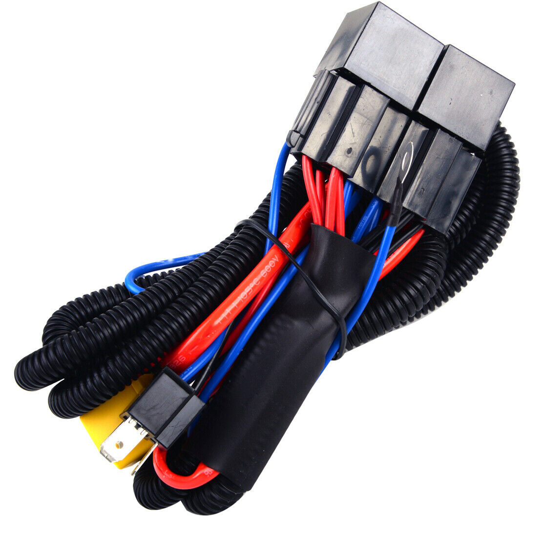 Car H4 Headlight Relay Wiring Wire Harness Headlamp Light Bulb Socket Plug An