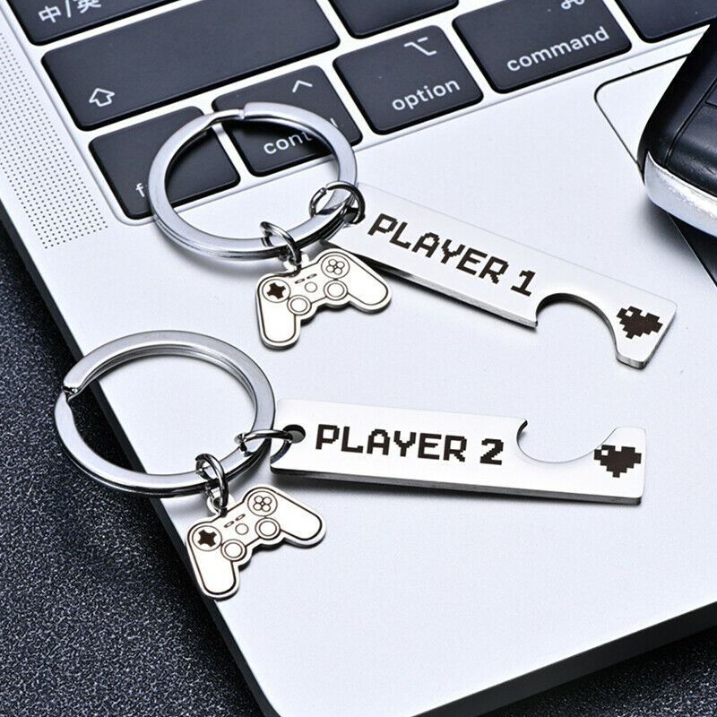 2 PCSCouple Gamer Gifts PlayerKeychain Girlfriend Boyfriend Valentine's Day Gift
