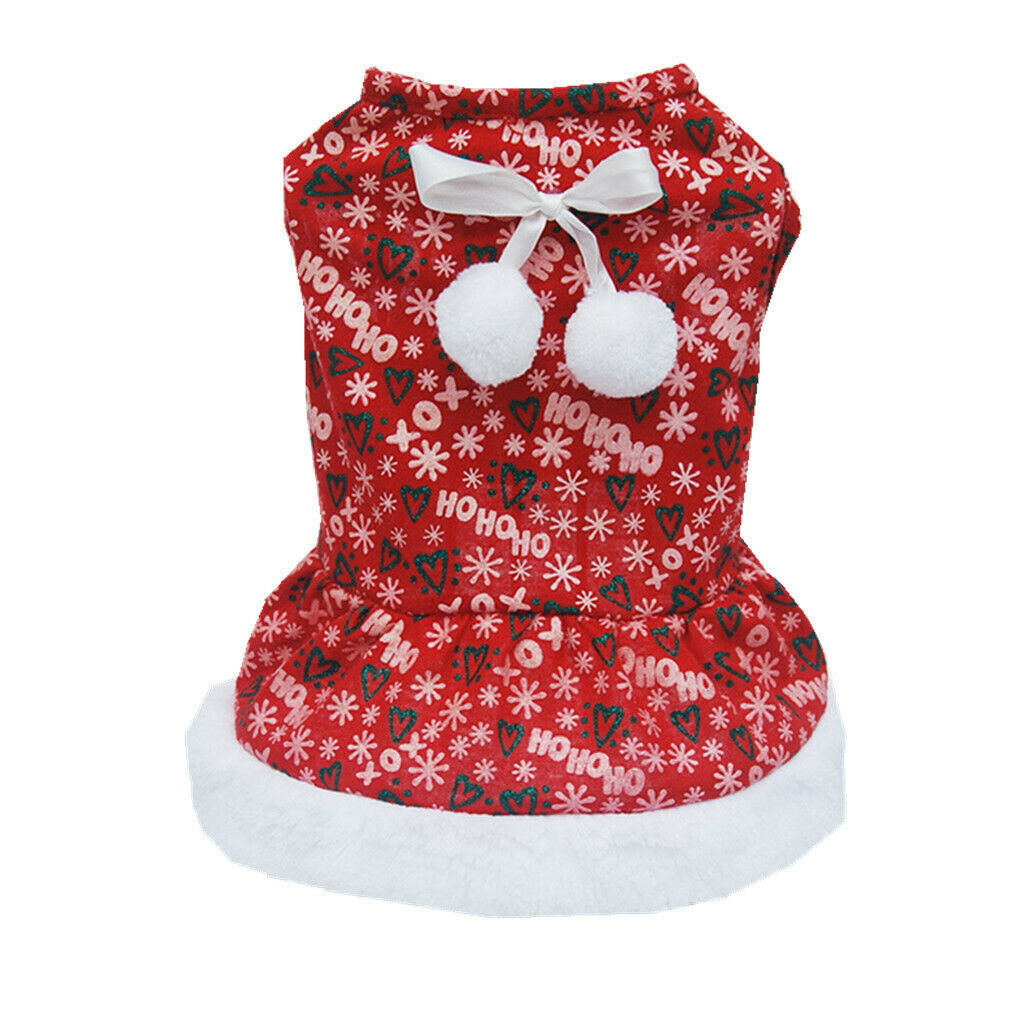 Puppy Outfit Pet Chrismas Dress Dog Cat Hoody Jumper Clothes Xmas Costume S