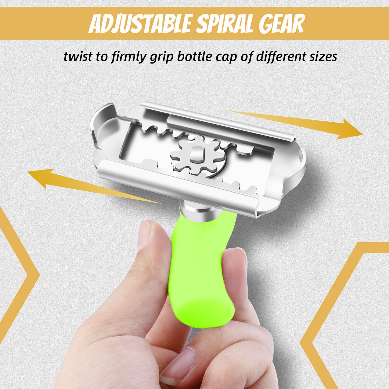 Adjustable Jar Lid Can Opener Bottle Remover Tool Stainless Steel Twist Off Grip