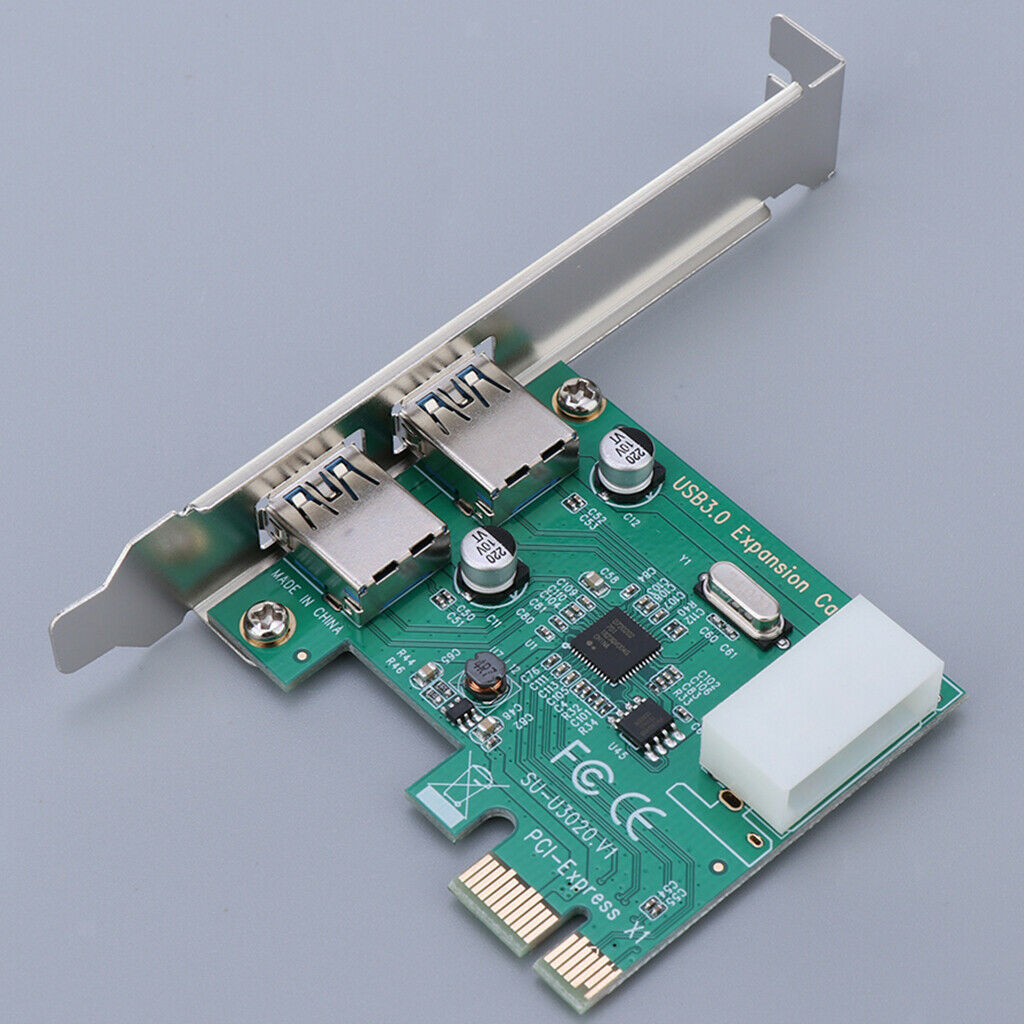 2-in-1 PCIE USB 3.0 Hub Controller Adapter Splitter, 5Gbps PCI Express Card
