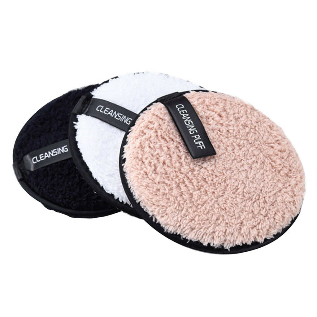 Reusable Round Microfiber Cloth Pads Sponge Makeup Remover Puff Towel Face