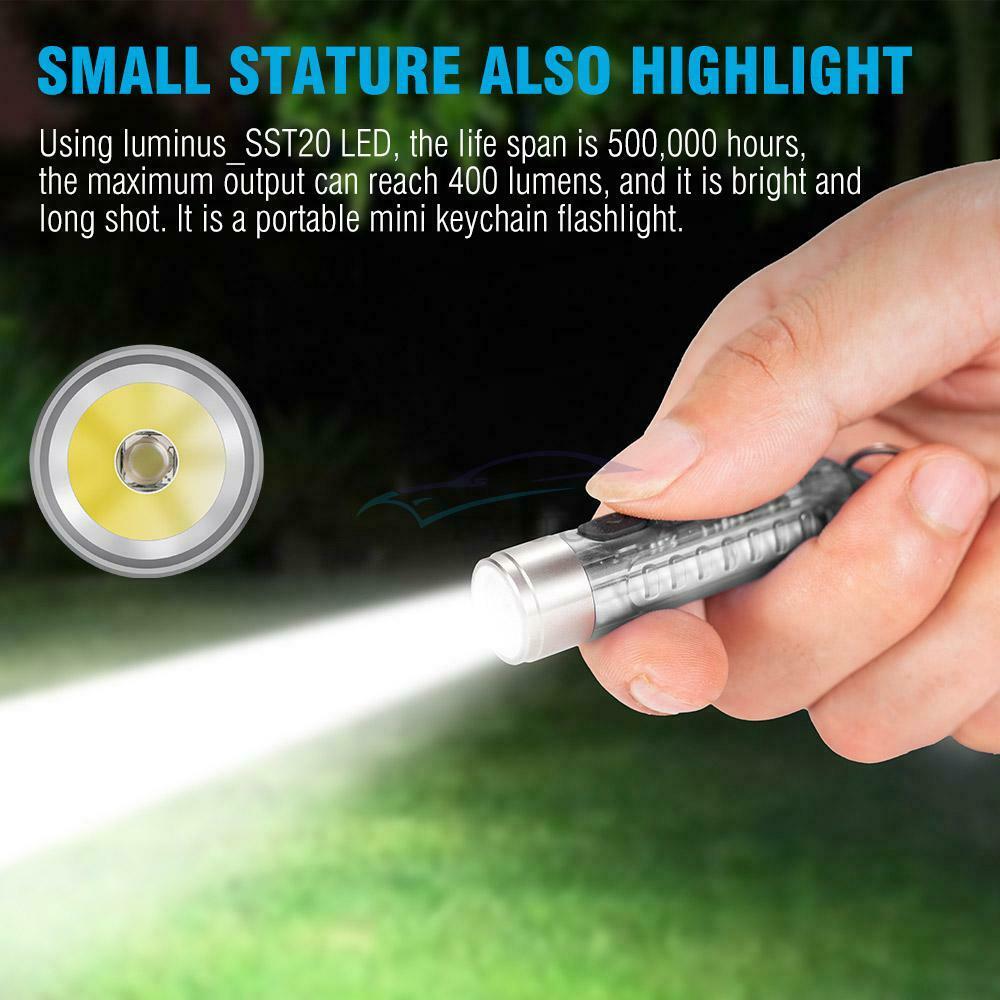 6.05×1.56cm Single-click To Switch Portable Outdoor Ultra Bright  LED Flashlight