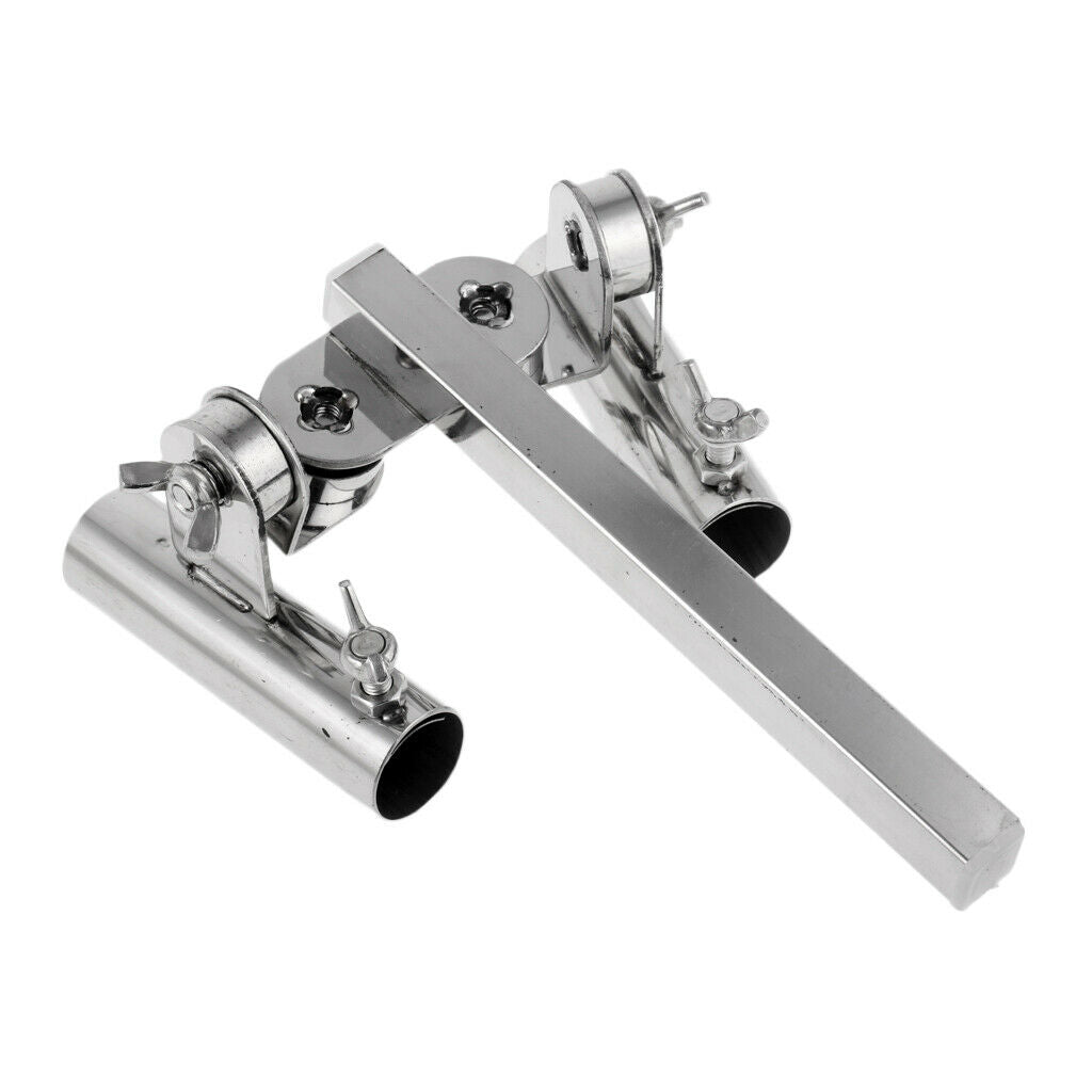 Adjustable Stainless Steel Fishing Rod Holder Stand Double Pole Support Rack