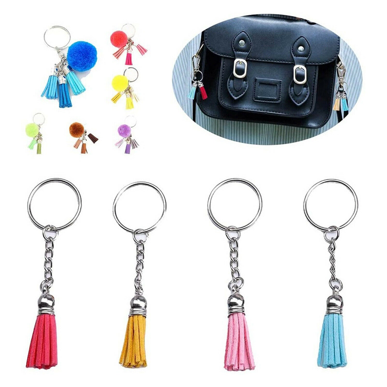 150Pcs 2 Inch Keychain Tassels Pendants Bulk for Handmade Keepsake Making