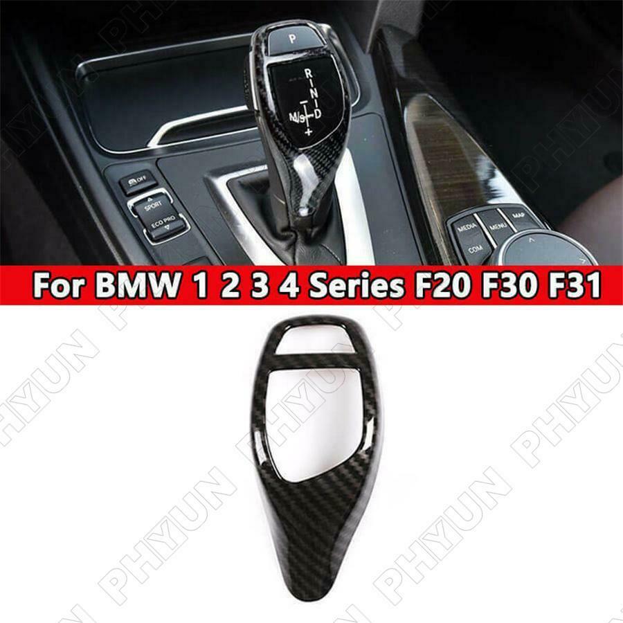 For BMW X3 X4 X5 X6 1 2 3 4 5 6 Series Gear Shift Knob Cover Carbon Fiber Style