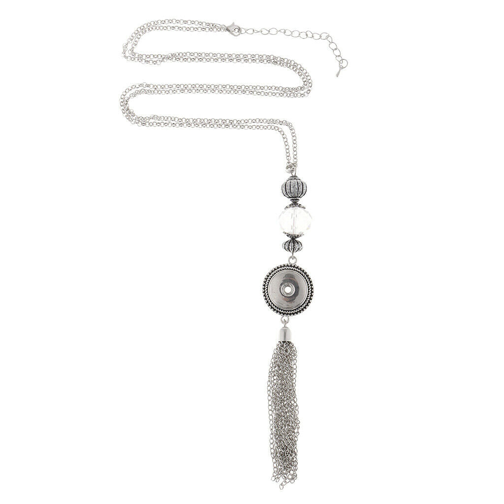 25cm Fashion Women Necklace Pendant Fit 18mm Snap Button Jewelry
