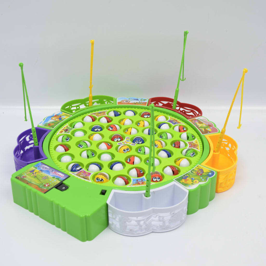 Fun Fishing Game Musical Rotating Fishing Board Games Pretend Play Playset