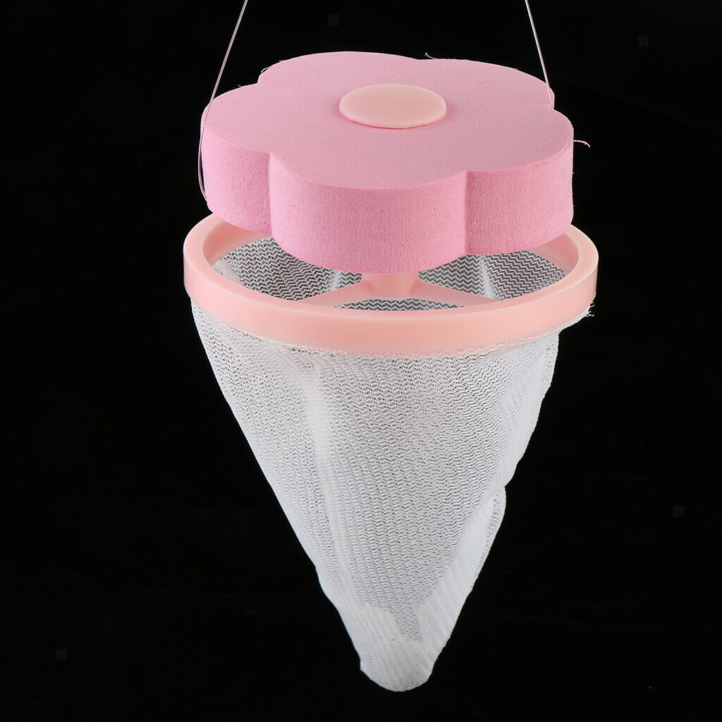 2Pcs Pink Washing Machine Float Filter Filtering Hair Removal Device Cleaning