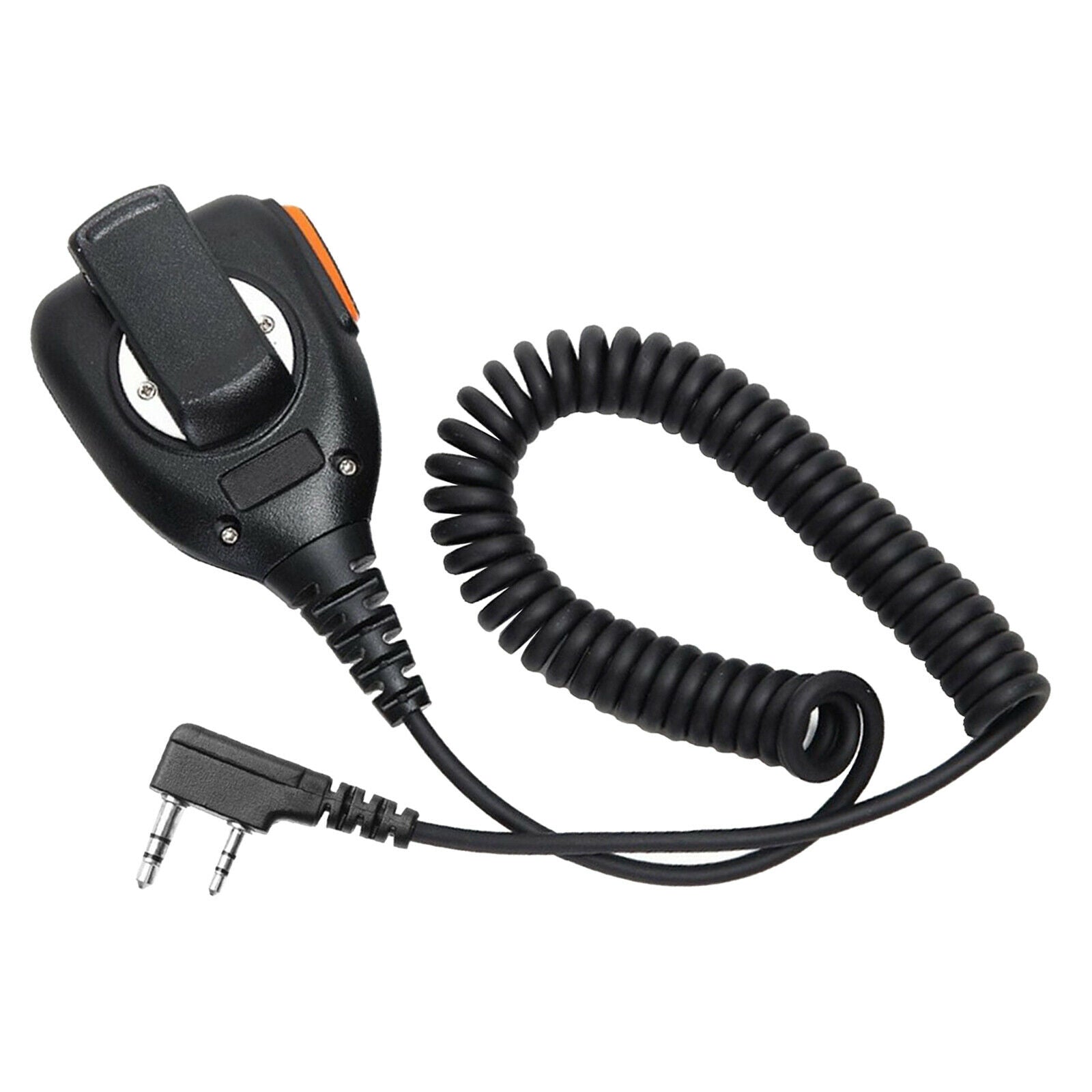 Dual PTT Remote Radio Speaker Mic Rainproof for BaoFeng Two Way Radio Black