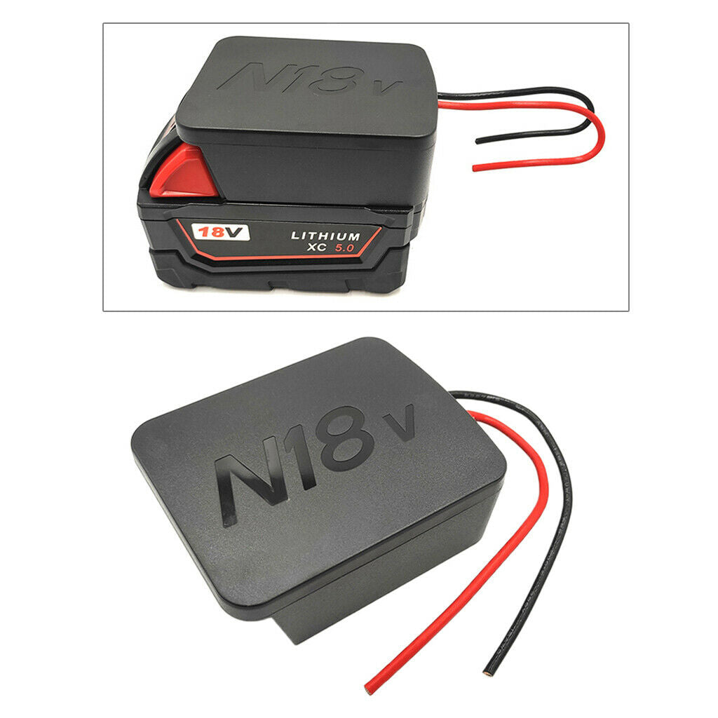 Lithium Battery Adapter Converter with 2 Wiring Output for M18 Connector