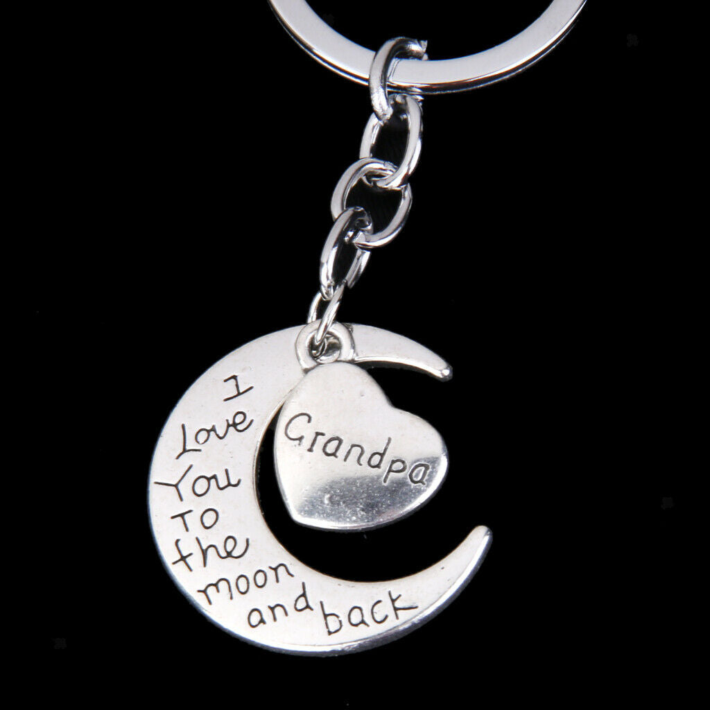 2 Pieces Alloy Keychain Family Gift Keychain Chain
