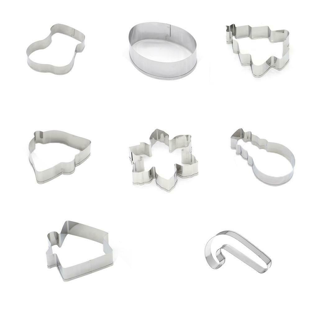 14pcs Stainless Steel Christmas Molds Mould Biscuit Cutting Baking Tools @