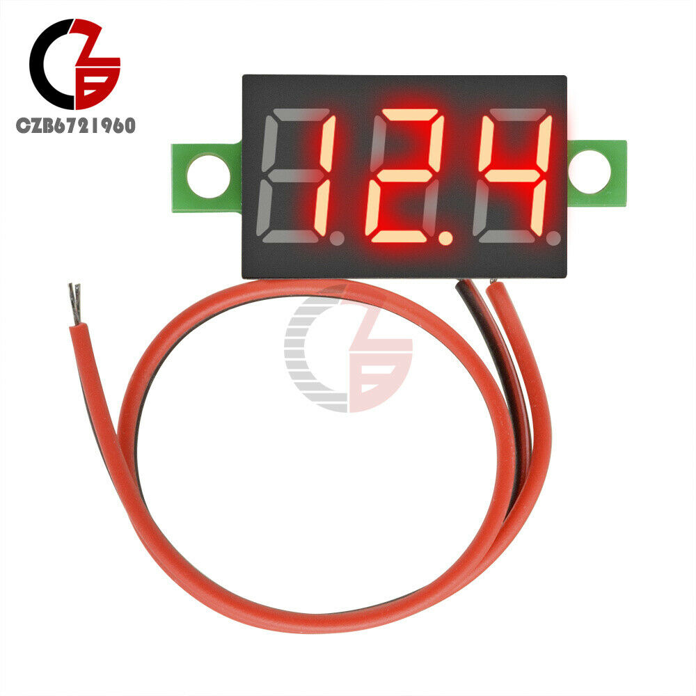 DC 4V - 30 V Mini Red LED Panel Voltage Meter 3-Digital Adjustment Voltmeter