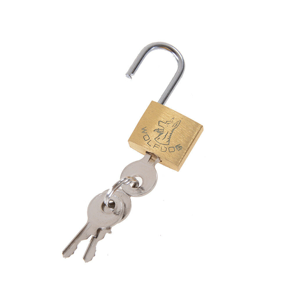 Brass Padlock Long Shackle Travel Luggage/Suitcase/Gate Lock Security 3 K_gu Pb